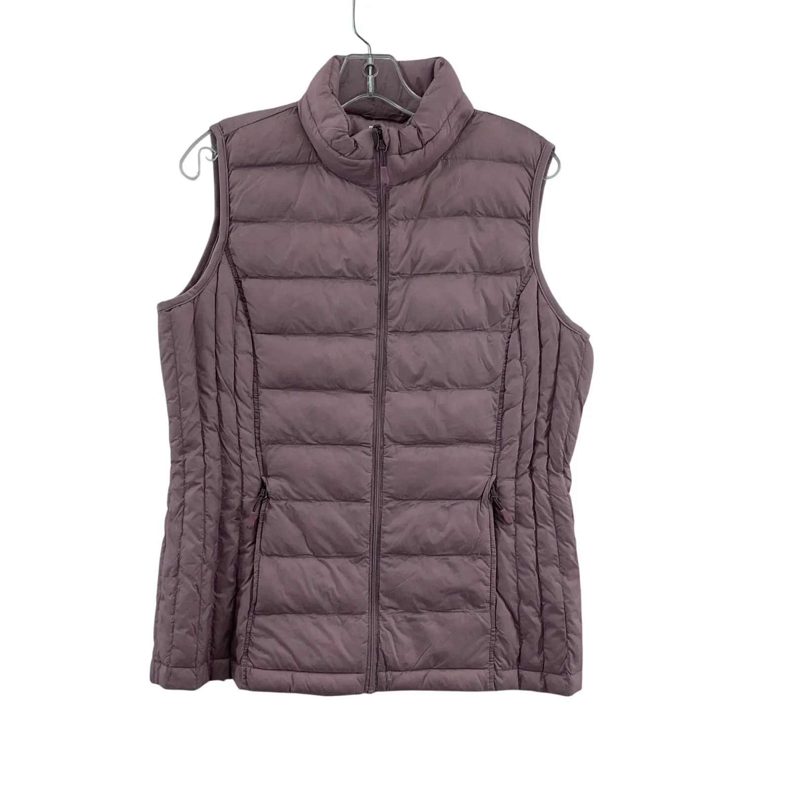 32 Degree Heat Women's Medium Full Zip Winter Pink Nylon Quilted Vest