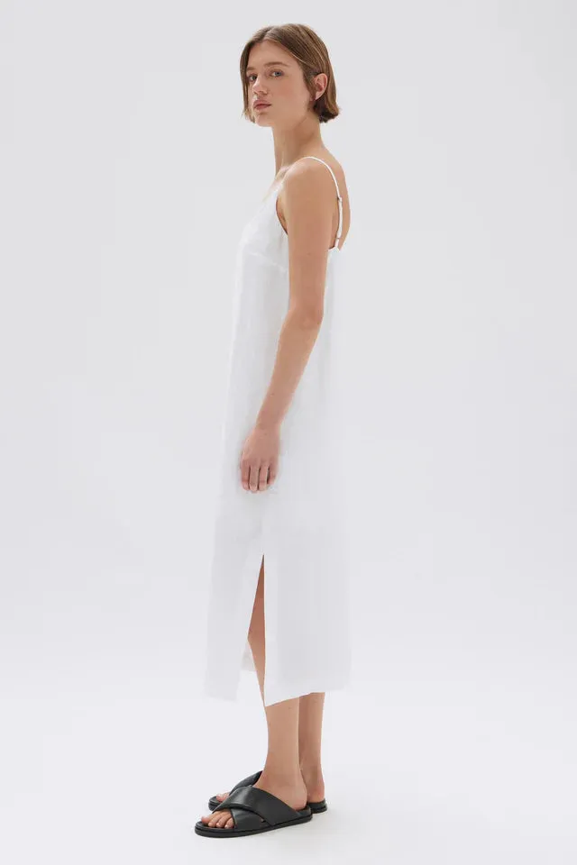ASSEMBLY LABEL - Vallory Linen Slip Dress - WHITE