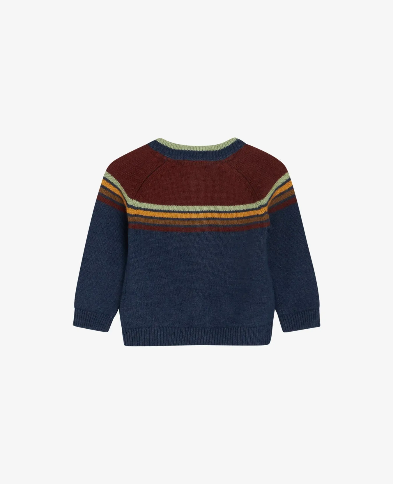BOY STRIPED WOOL CARDIGAN
