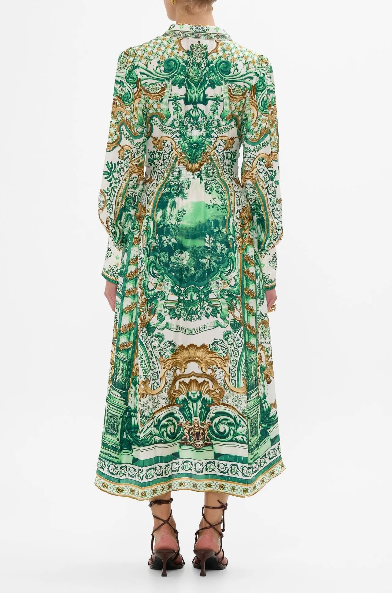 Camilla - Corridor Of Calm Waist Tie Shirt Dress
