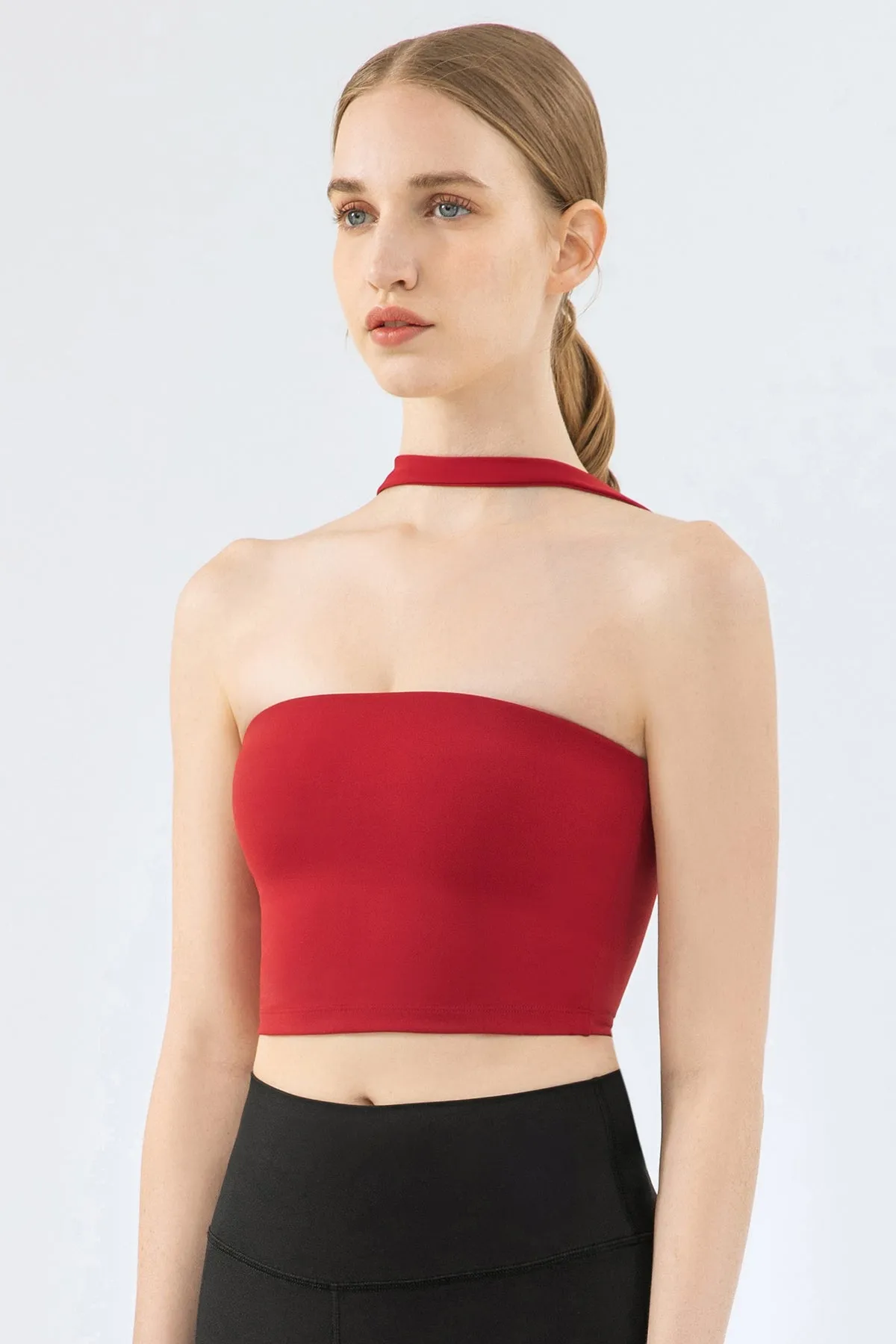 Choker Tube Cami Sports Bra