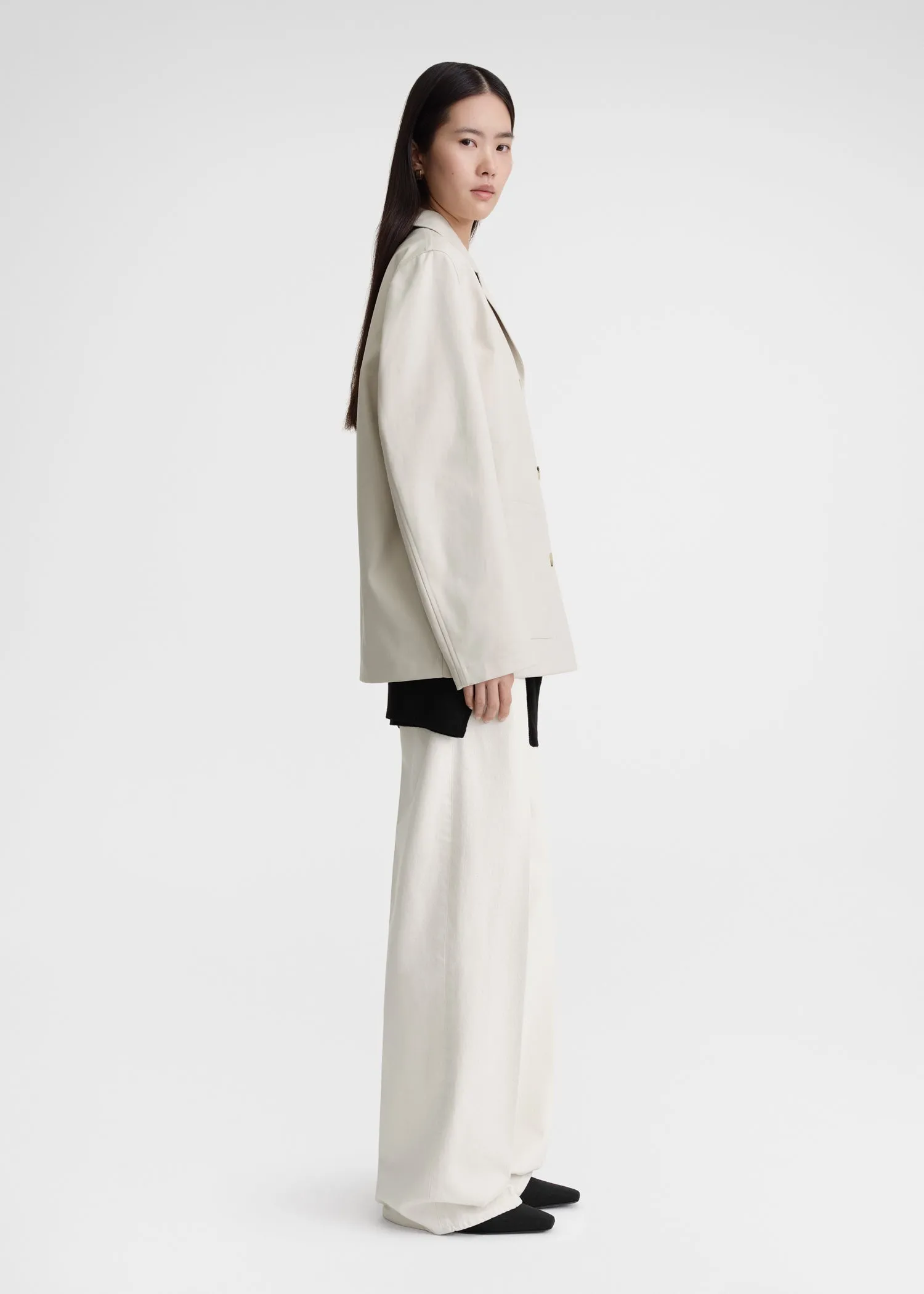 Clean cotton jacket pebble