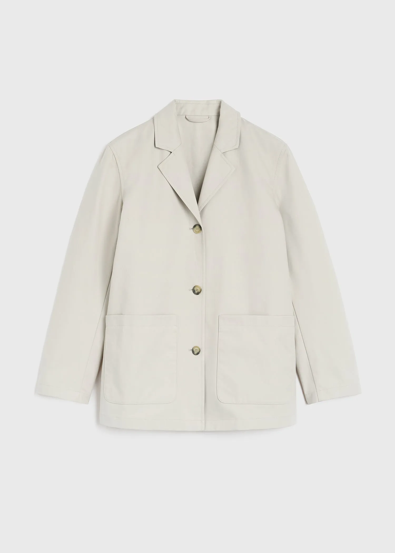 Clean cotton jacket pebble