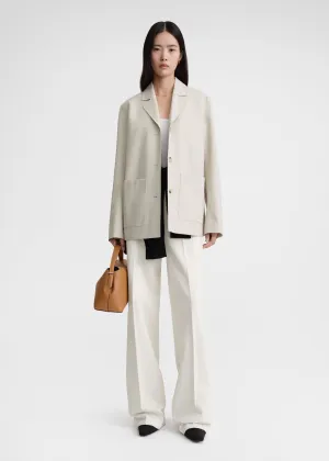 Clean cotton jacket pebble