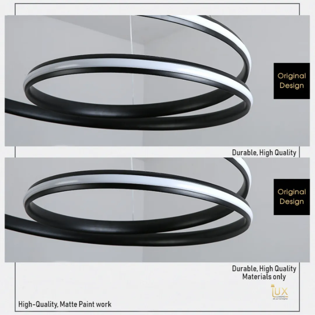 Contemporary Swirls Halo Pendant Light