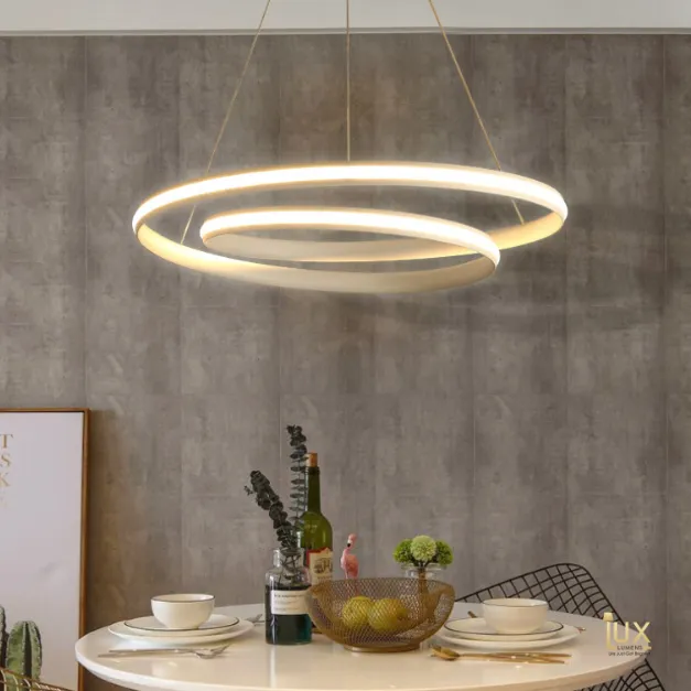 Contemporary Swirls Halo Pendant Light