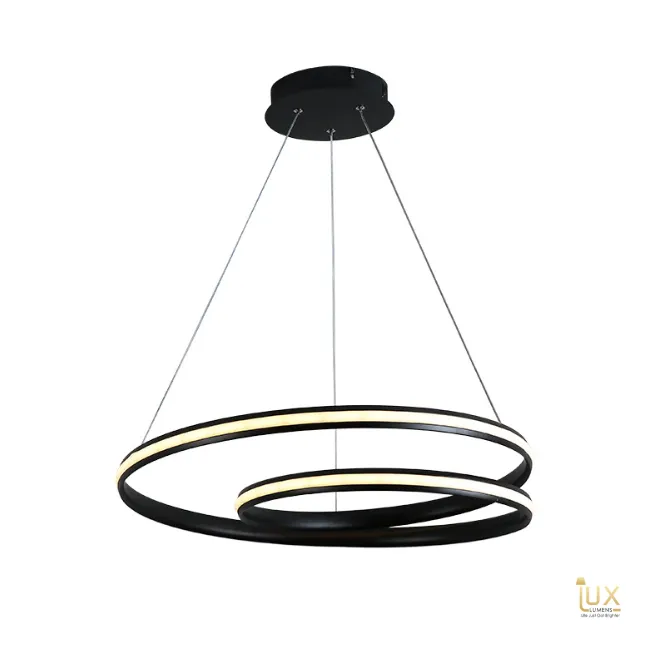 Contemporary Swirls Halo Pendant Light