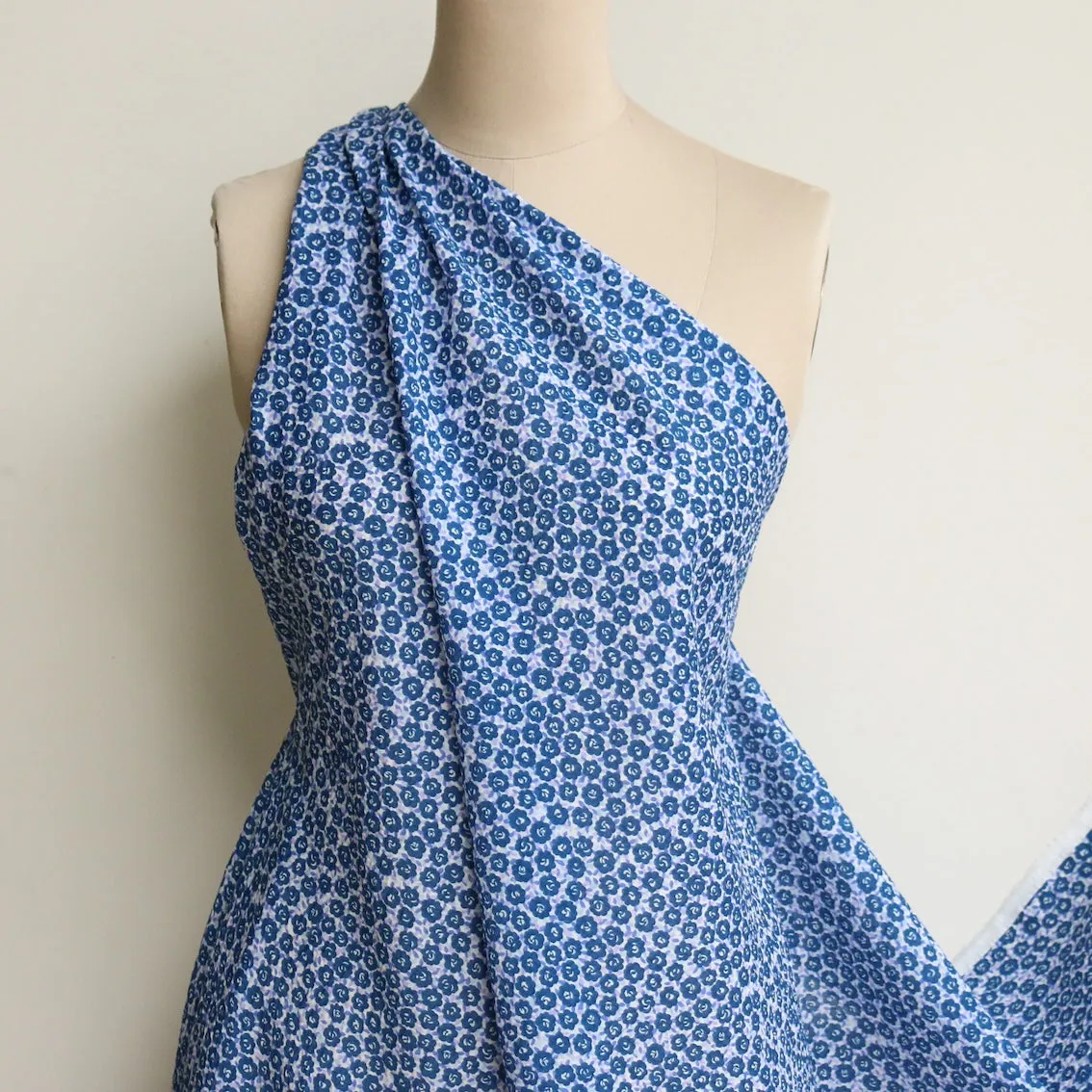Cornflower Spring Seersucker Cotton