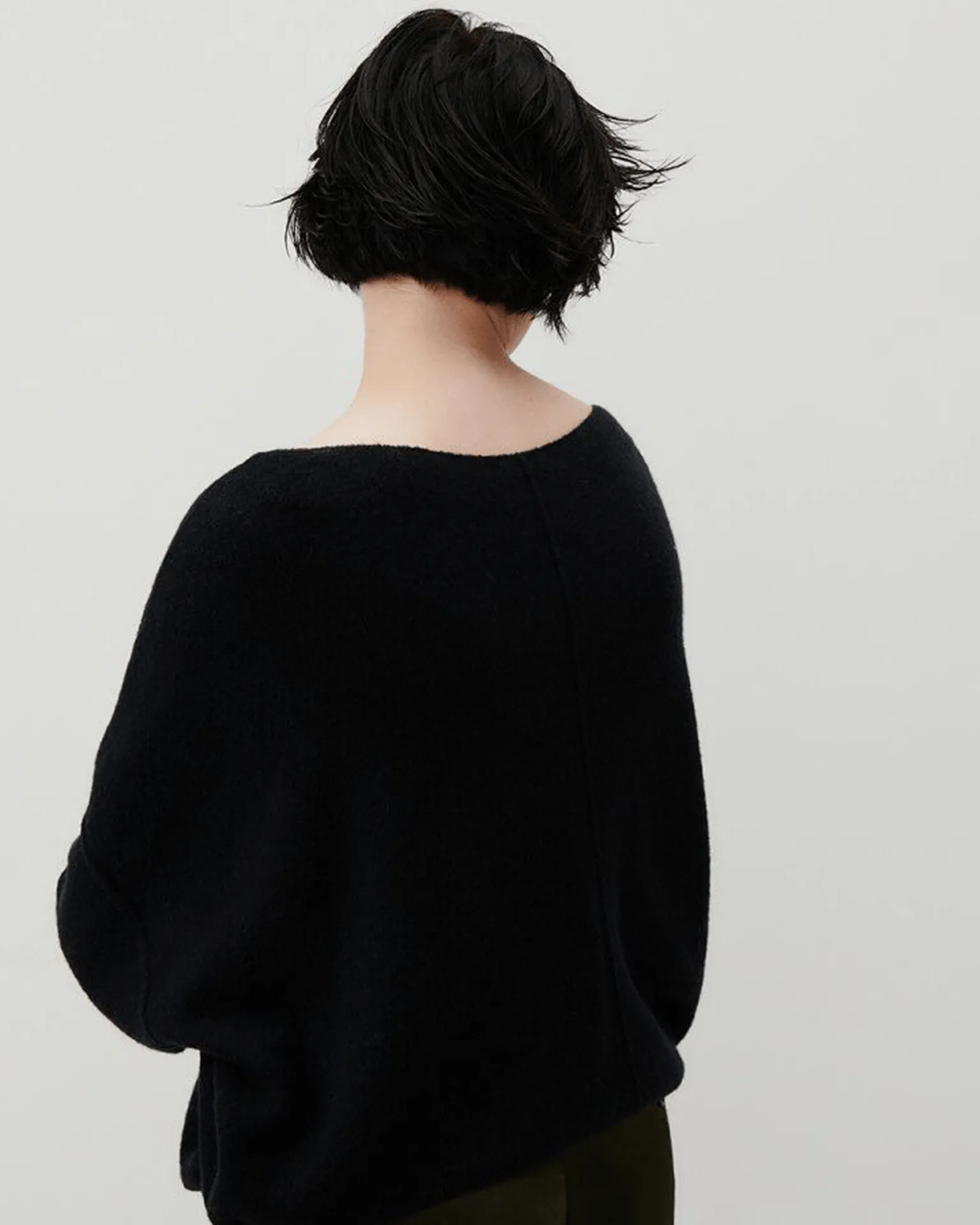 Damsville Boatneck Sweater in Noir