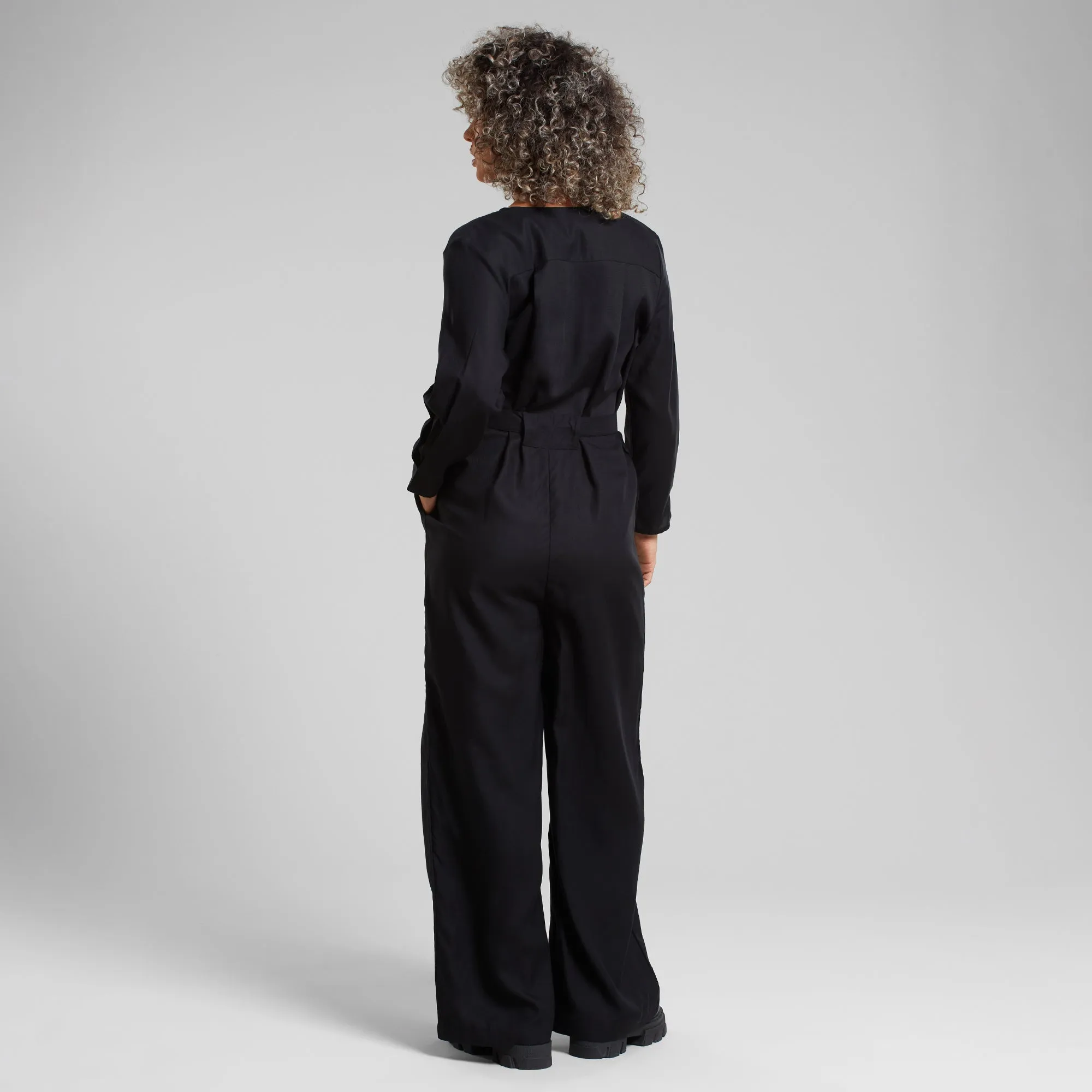 Farsta Wrap Jumpsuit - Black