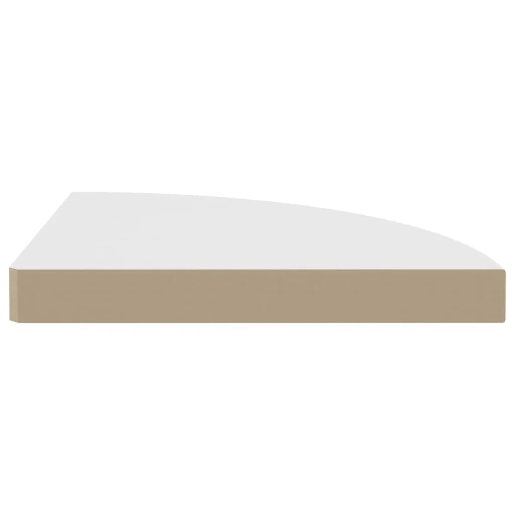 Floating Corner Shelves 4 pcs White 35x35x3.8 cm MDF