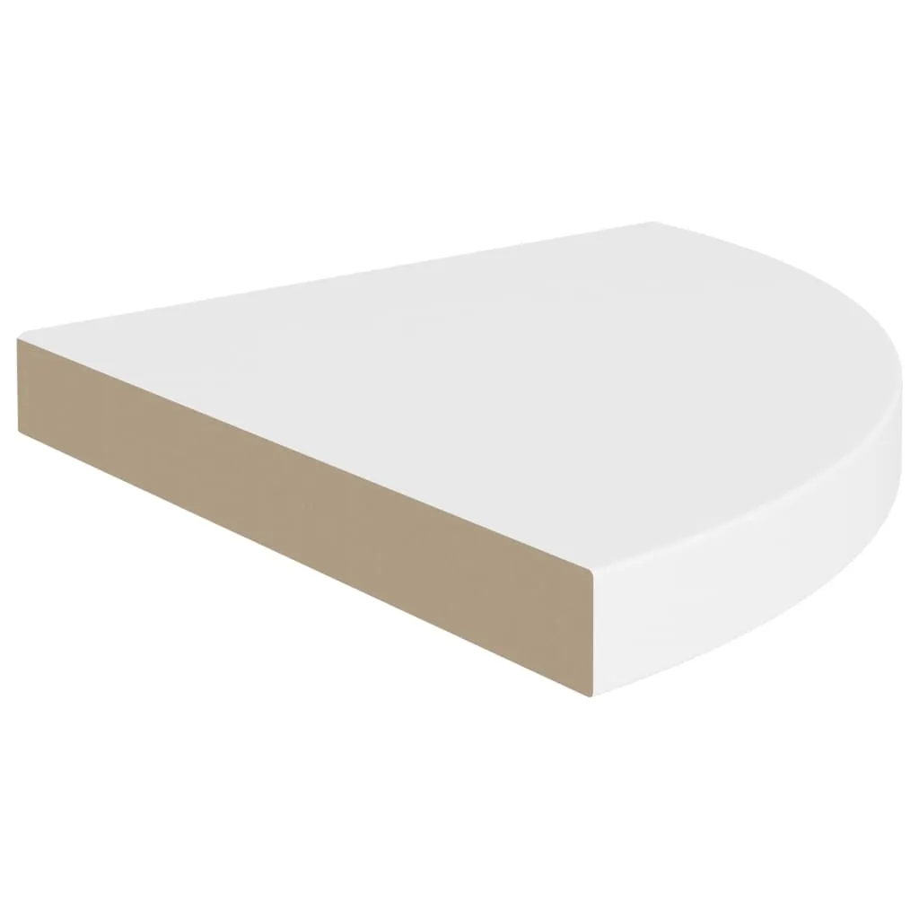 Floating Corner Shelves 4 pcs White 35x35x3.8 cm MDF