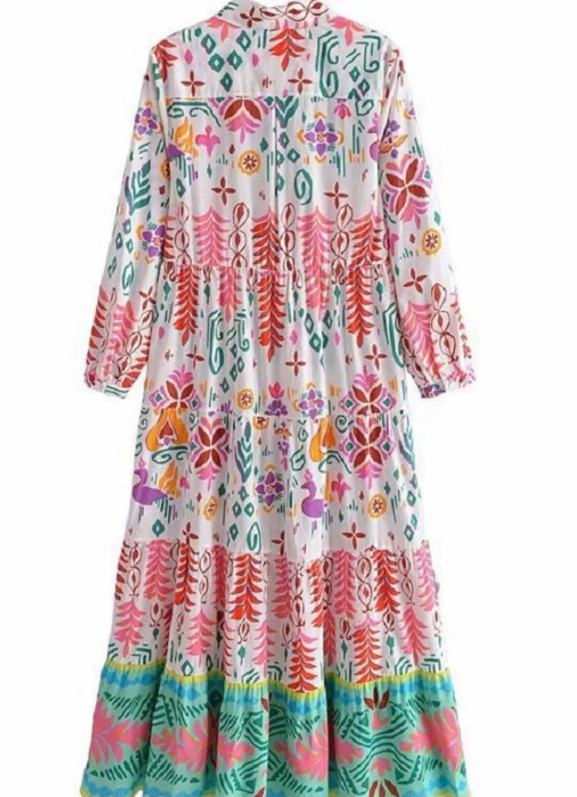 Free Form Button-Up Shirt Dress