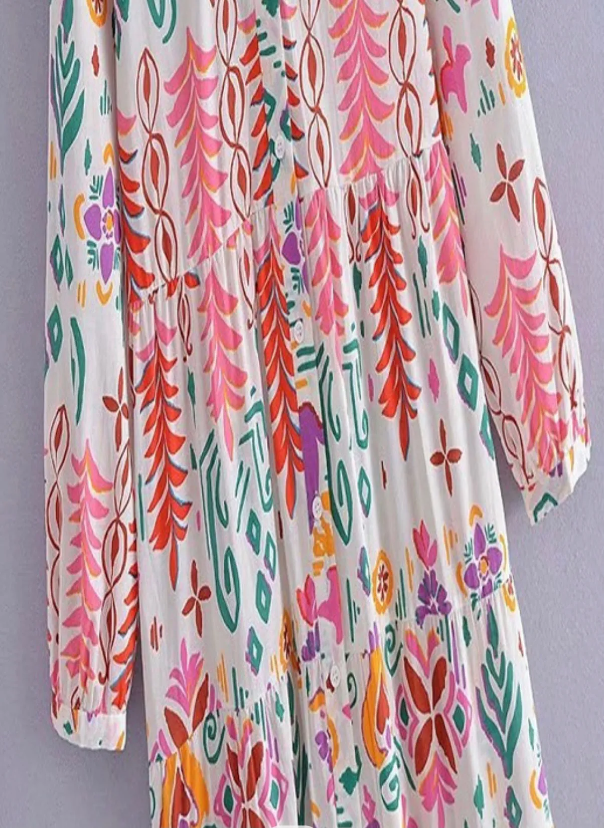 Free Form Button-Up Shirt Dress