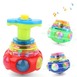 Glow & Spin Musical Gyroscope Toy - Luminous Fun for Kids!
