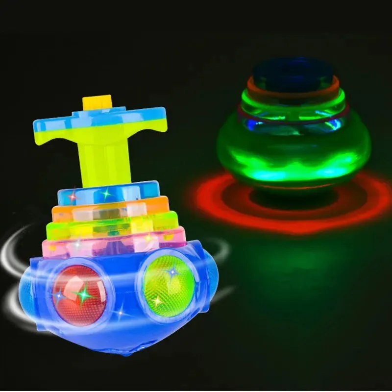 Glow & Spin Musical Gyroscope Toy - Luminous Fun for Kids!