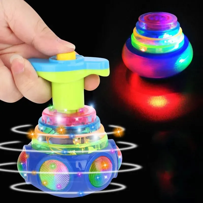 Glow & Spin Musical Gyroscope Toy - Luminous Fun for Kids!