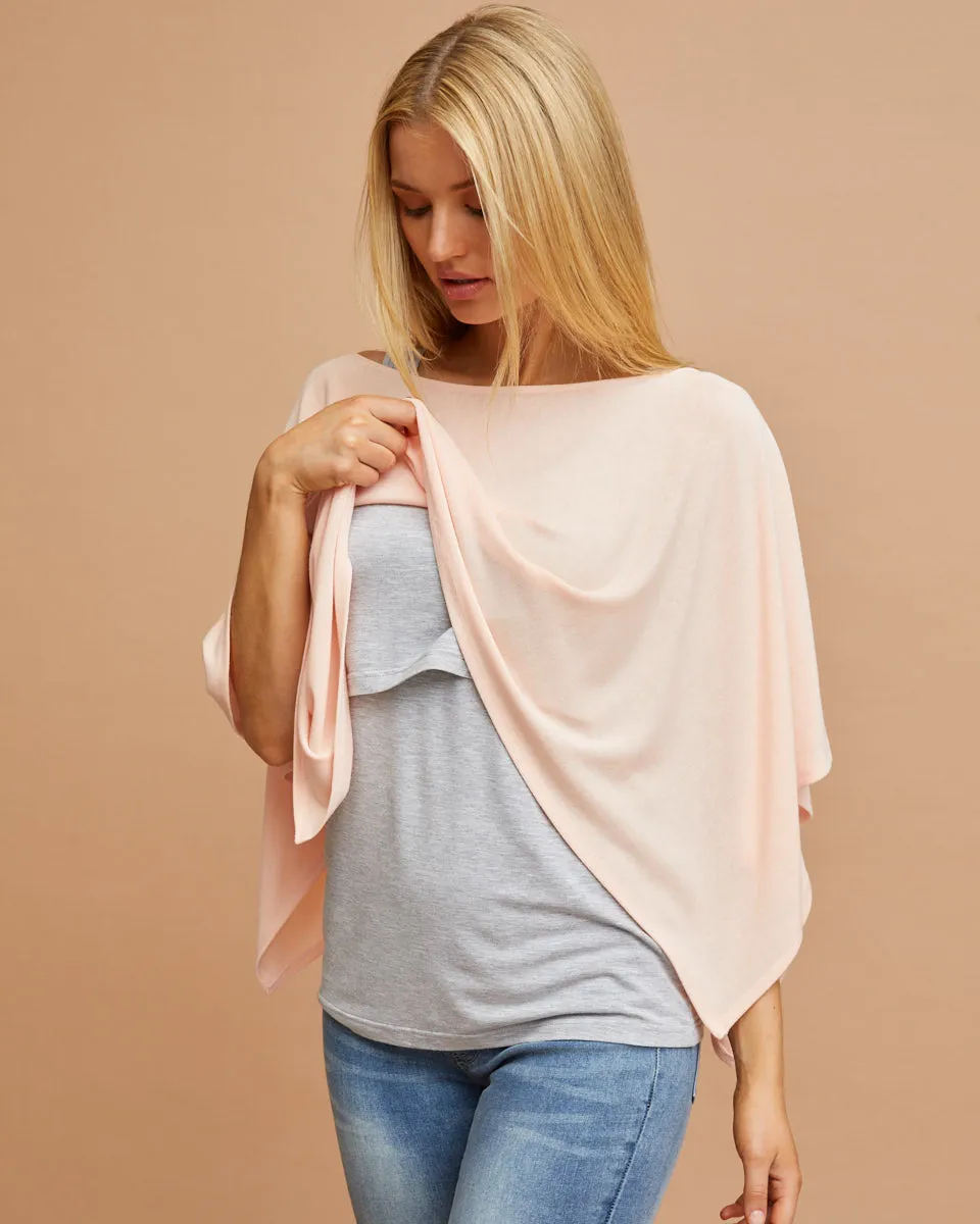 Knit Breastfeeding Cover - Peach