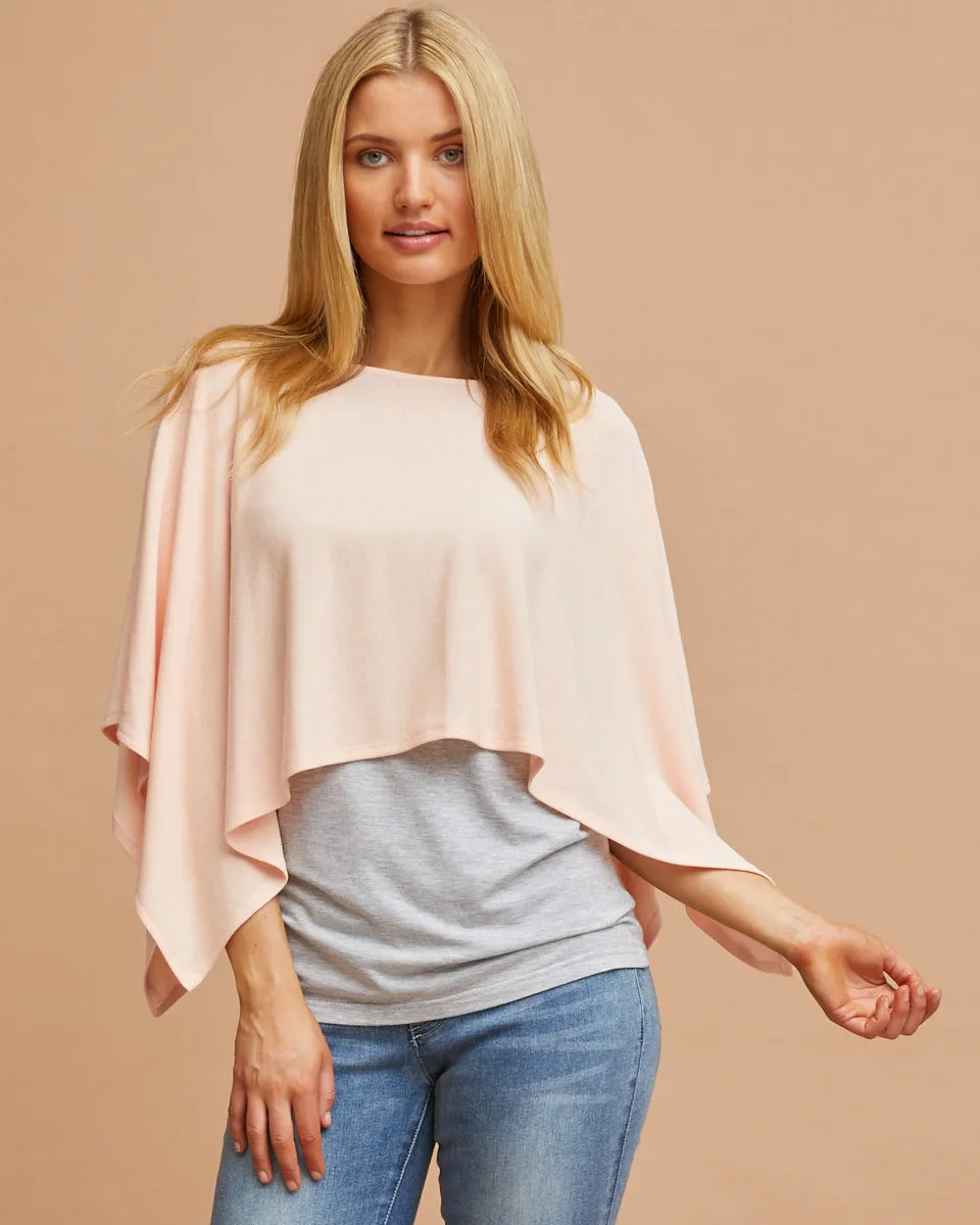 Knit Breastfeeding Cover - Peach