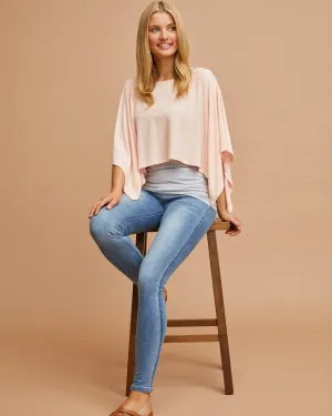 Knit Breastfeeding Cover - Peach