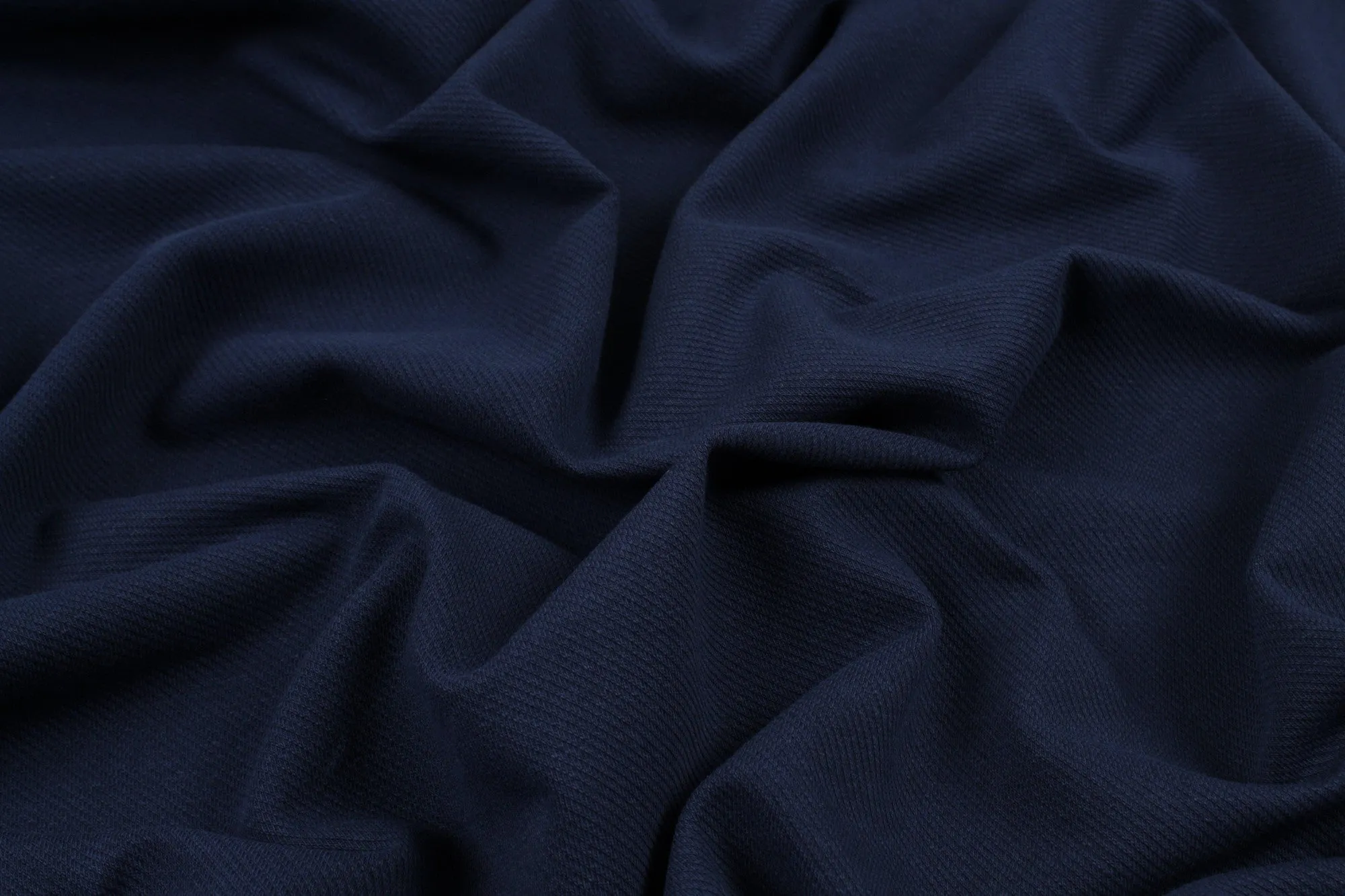 Knitted Cotton Twill - Blue