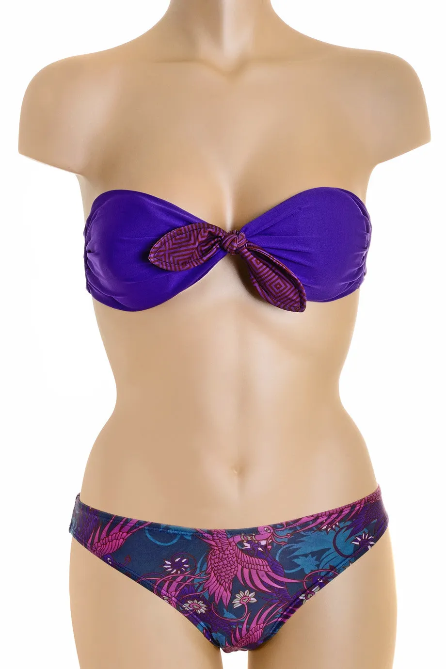 LAPANG Purple Strapless Bikini