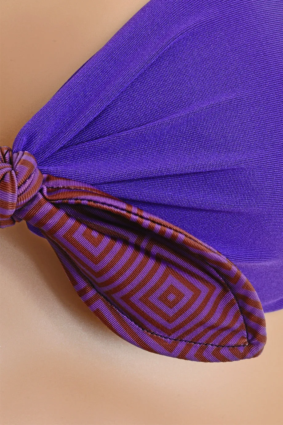 LAPANG Purple Strapless Bikini