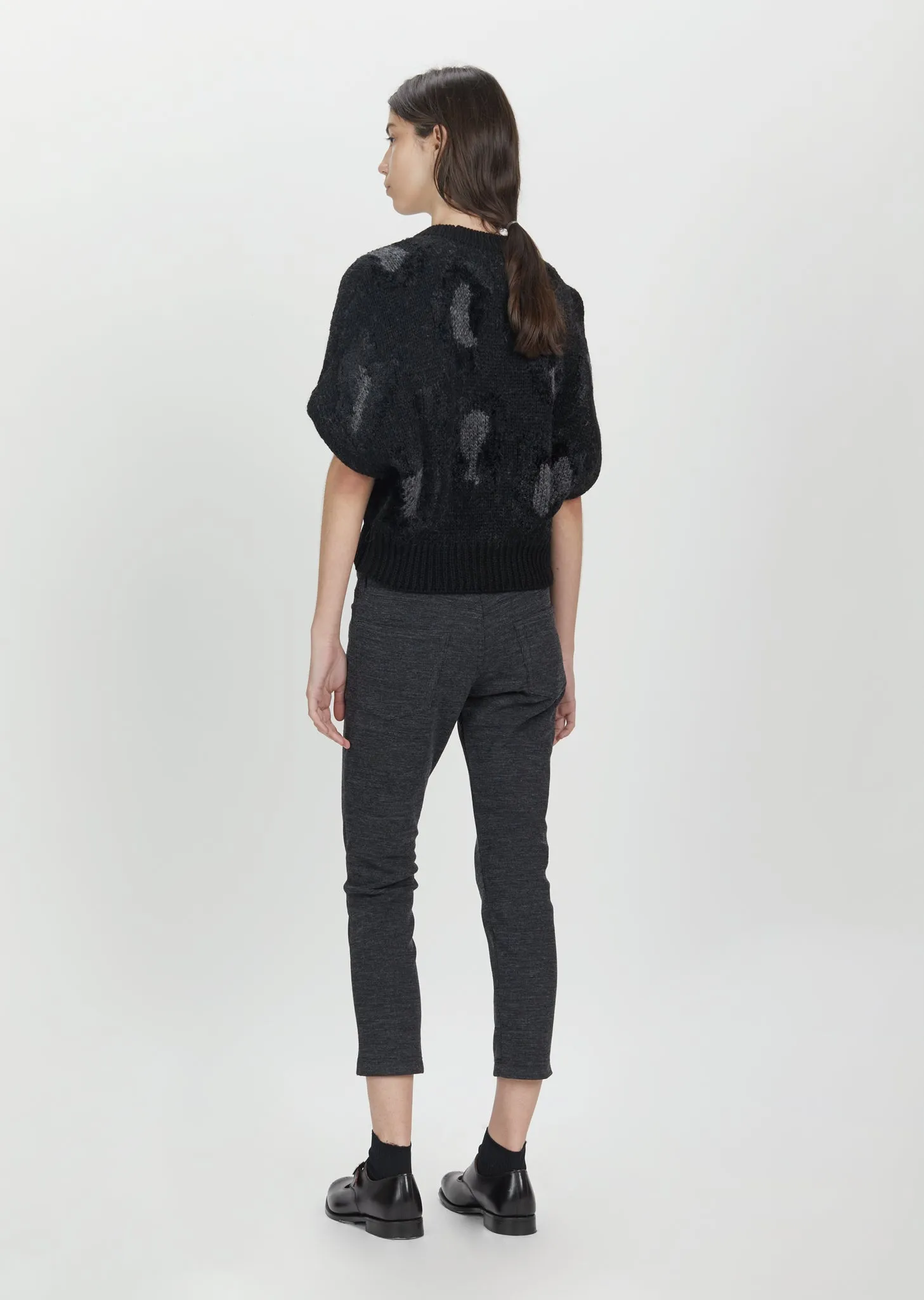 Leopard Pattern Dolman Sleeve Sweater