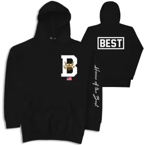 Letterman B HOME OF THE BEST Black Hoodie