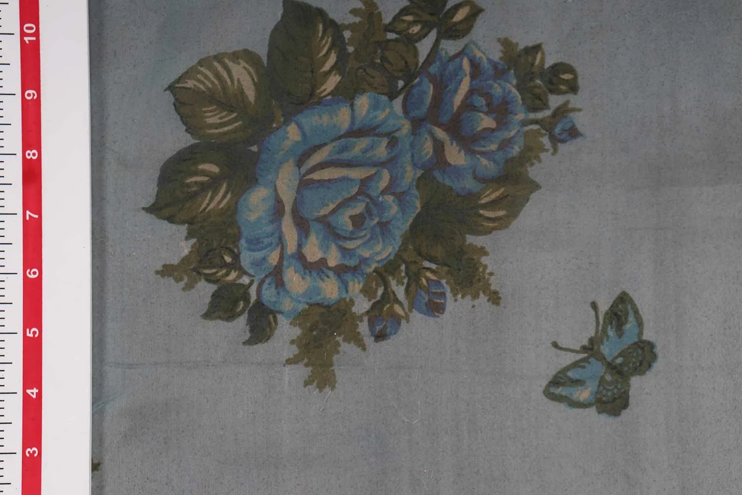 Light Blue Printed Organza Fabric