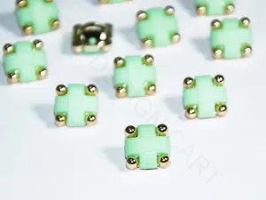 Light Green Square Acrylic Buttons