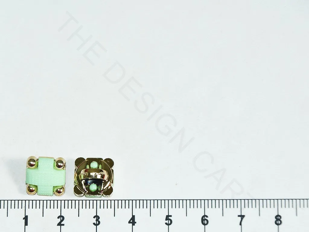 Light Green Square Acrylic Buttons