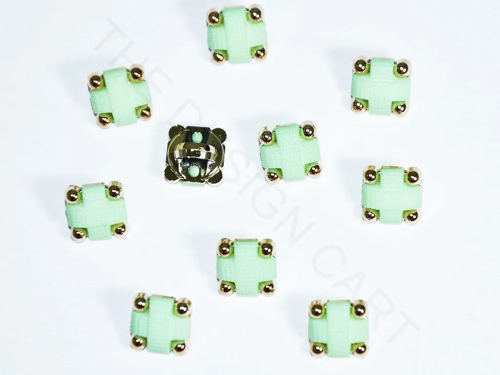 Light Green Square Acrylic Buttons
