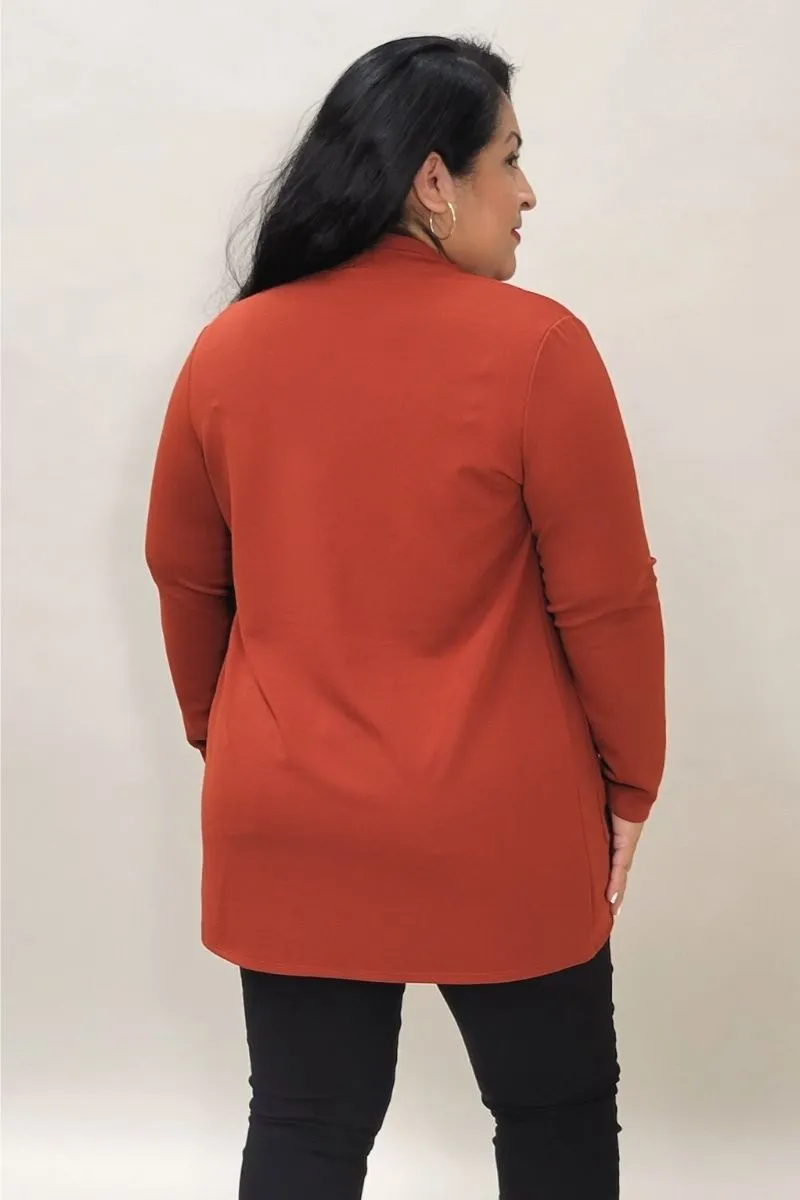 Light, Solid Cardigan with Front Pockets