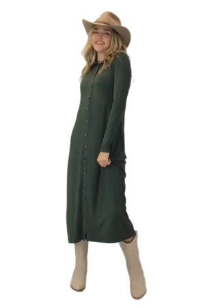 M Ribbed Shirt Dress
