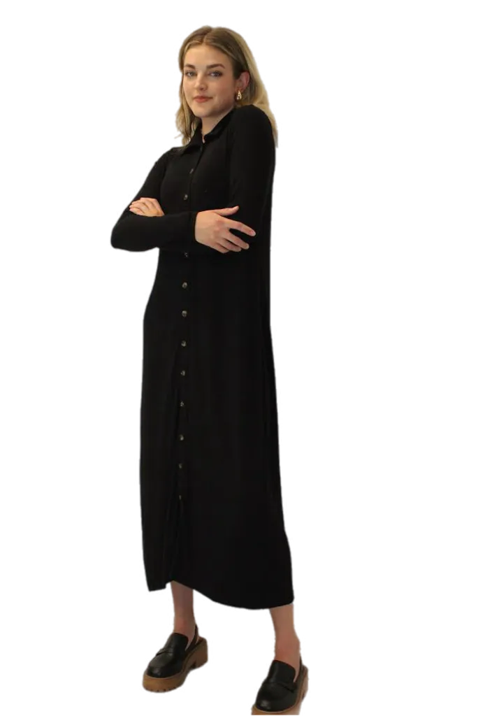M Ribbed Shirt Dress