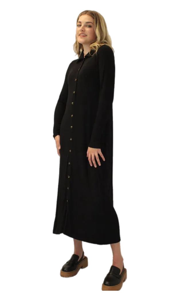 M Ribbed Shirt Dress