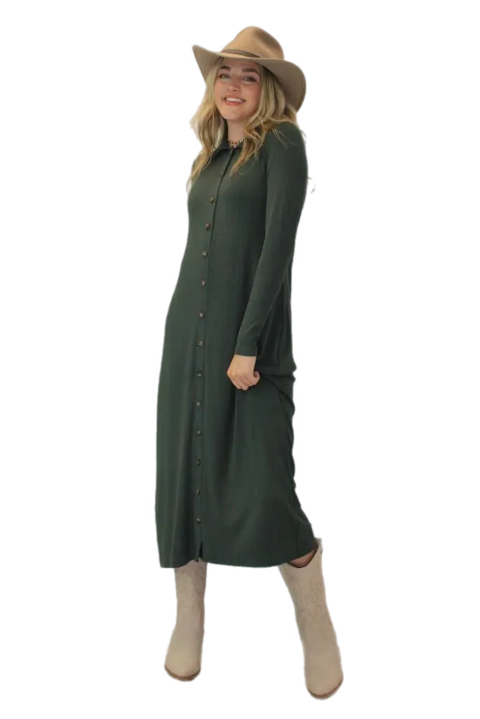 M Ribbed Shirt Dress
