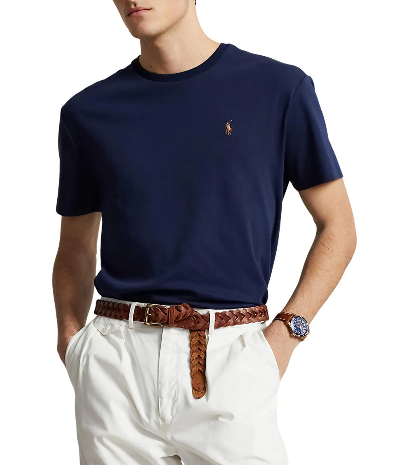 Men's Custom Slim Fit Soft Cotton T-Shirt Navy