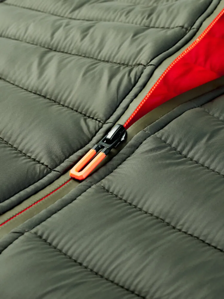 Men's Quilted Sleeveless Zip-Up Vest with Welt Pocket