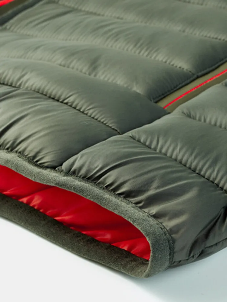 Men's Quilted Sleeveless Zip-Up Vest with Welt Pocket