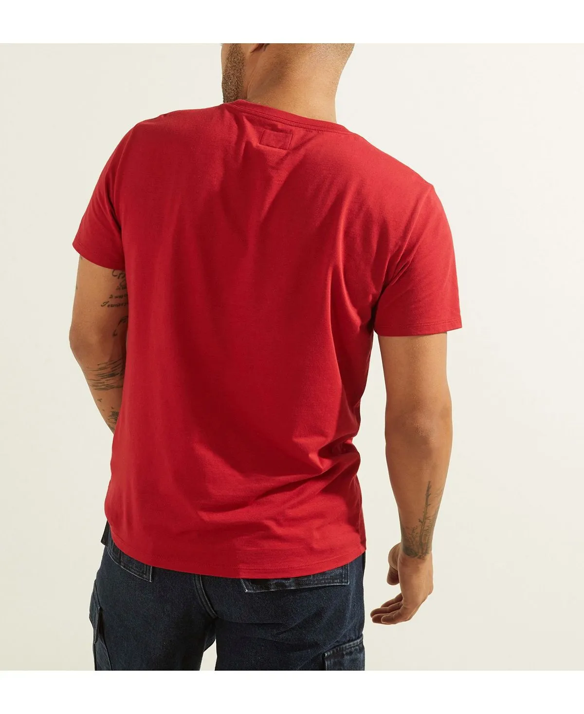 Men's T-shirt with embroidered GUESS logo, multi