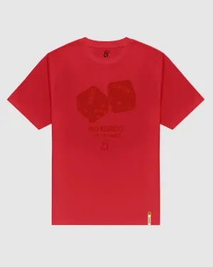 No Regrets Slim Fit Graphic T-Shirt - Red
