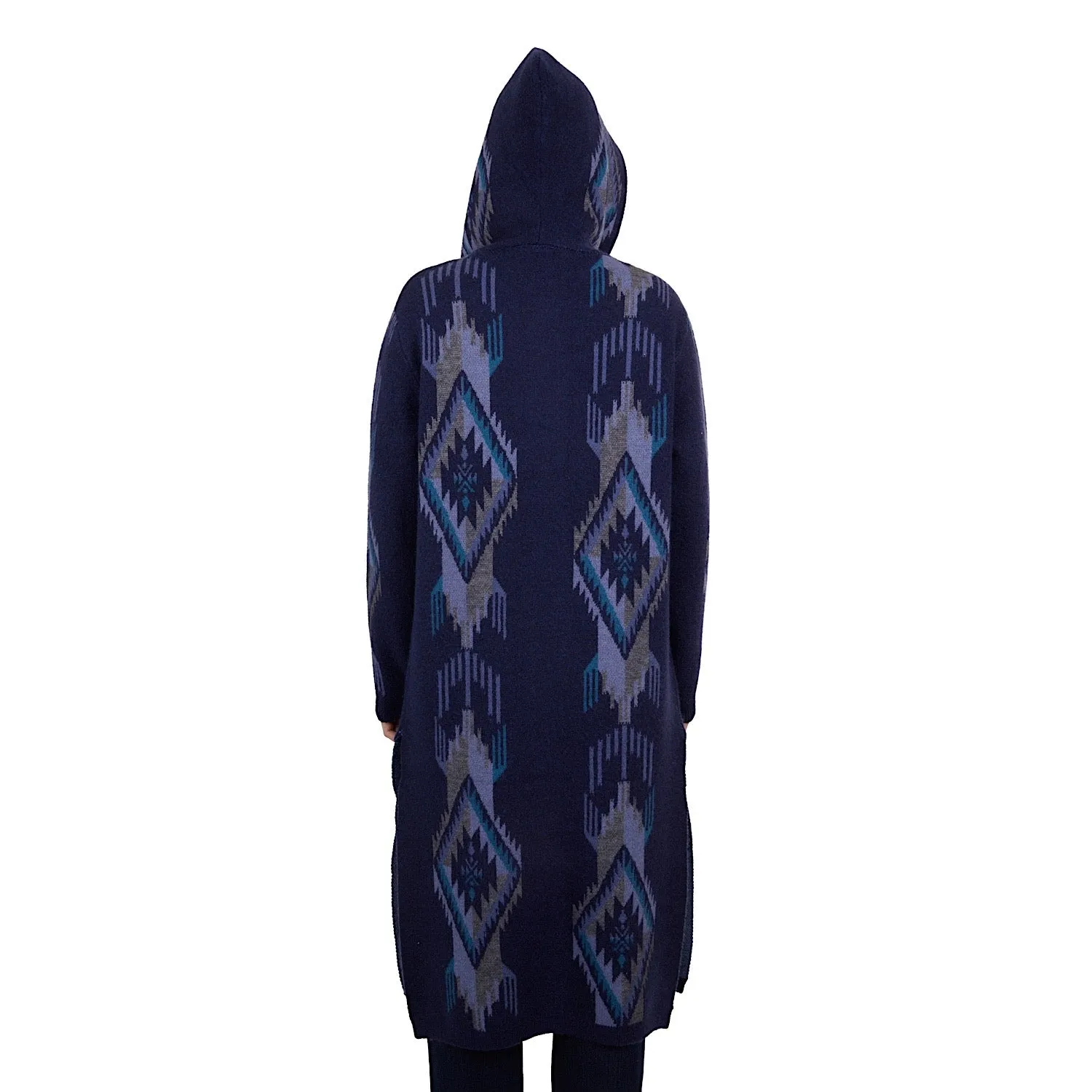 Pure Western Women's Lana Hooded Knitted Cardigan Navy