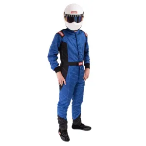 RaceQuip One Piece Multi Layer Fire Suit - Blue - Medium - 91609239