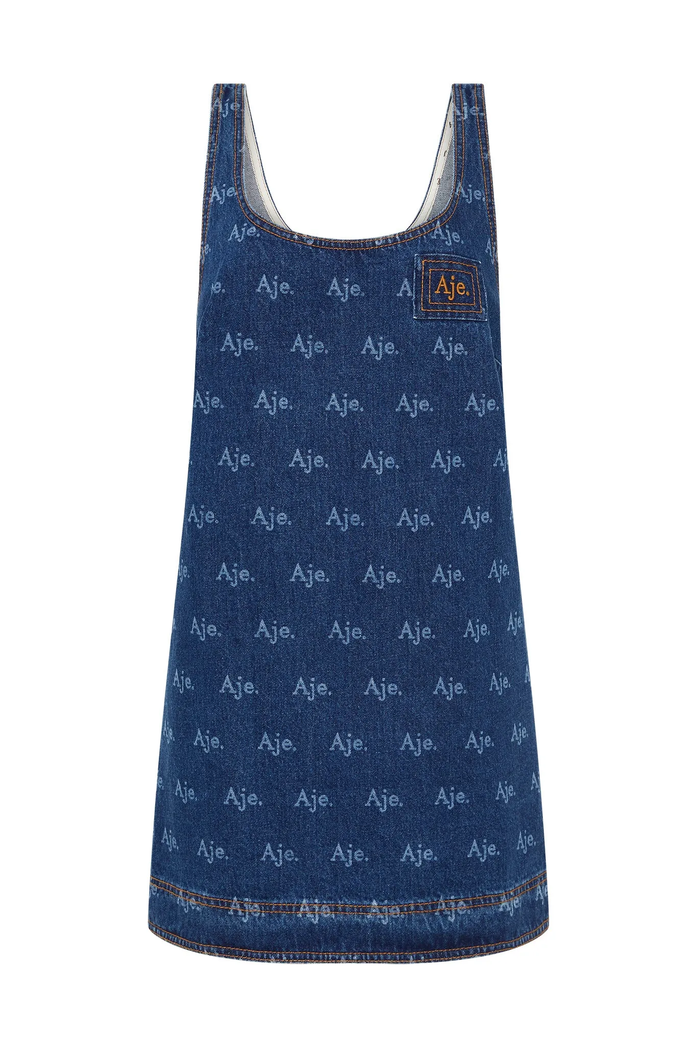 Ratio Logo Denim Mini Dress