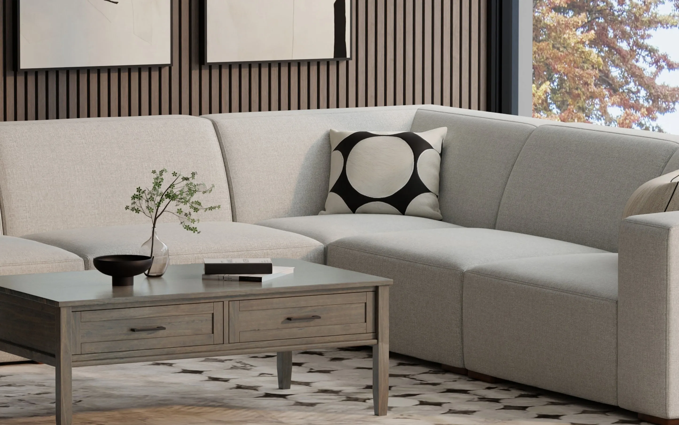 Rex Corner Module in Performance Fabric