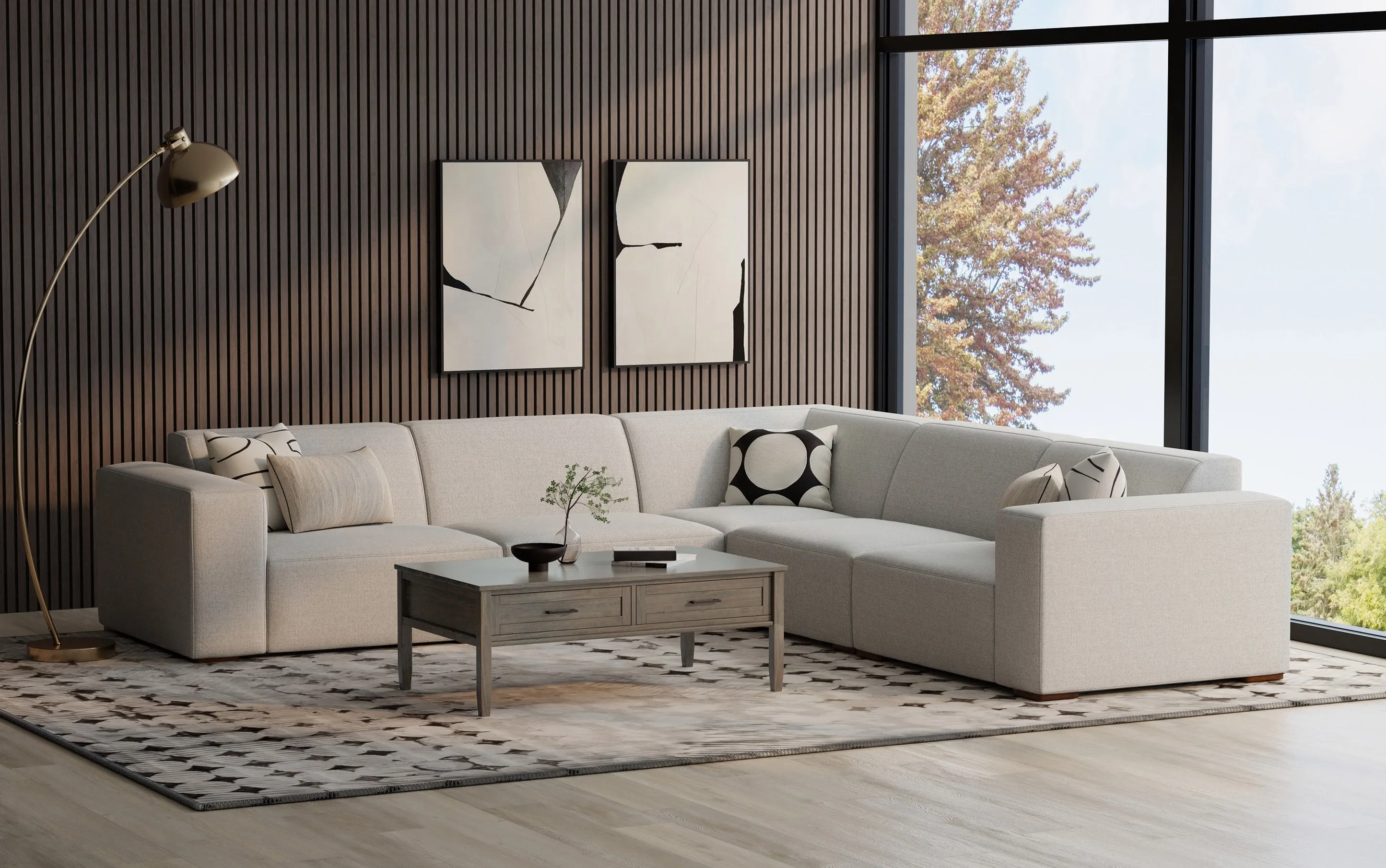 Rex Corner Module in Performance Fabric