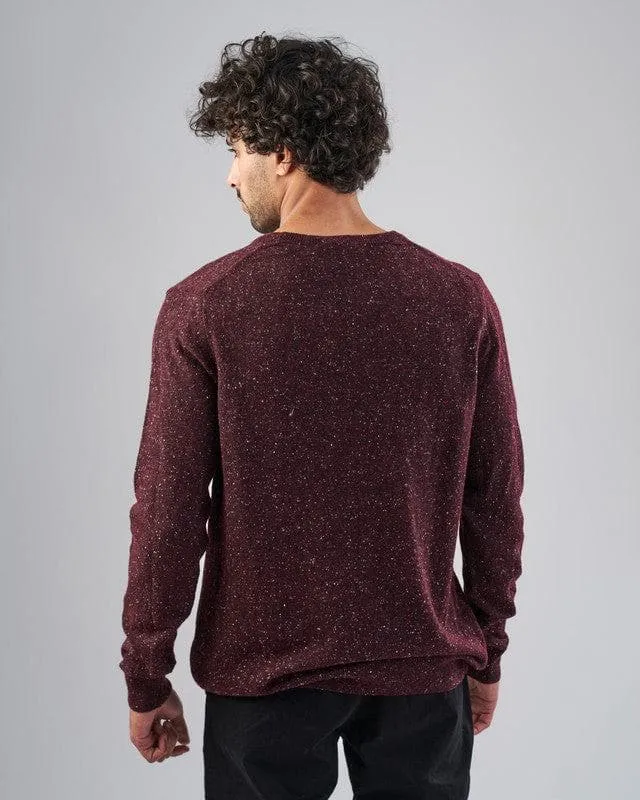 Round Neck Sweater - BURGUNDY