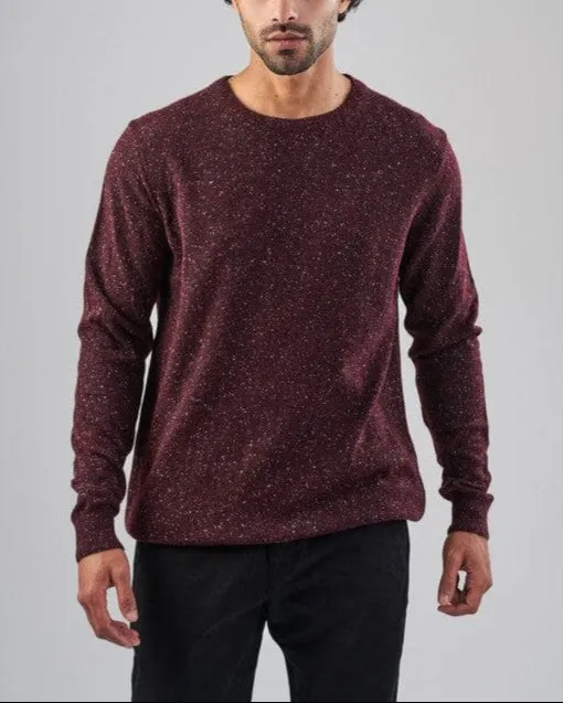 Round Neck Sweater - BURGUNDY